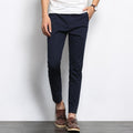 Pantalon Casual Droit Élastiqué Cheville Homme