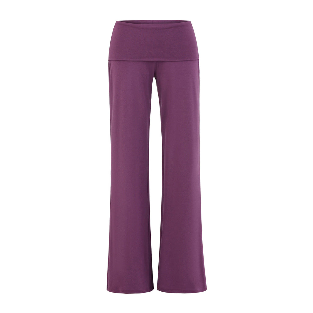Pantalon Yoga Jambe Droite Taille Basse Ample