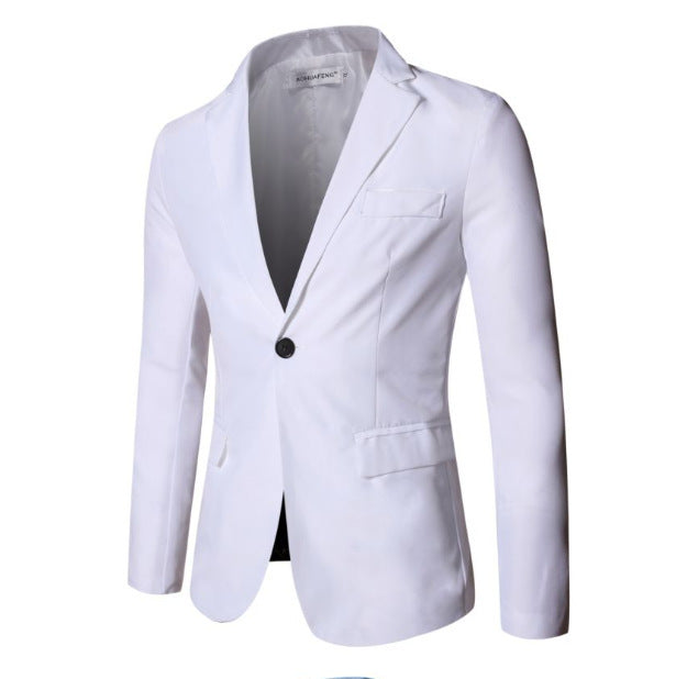 Blazer Slim Fit Col Cranté Monobouton