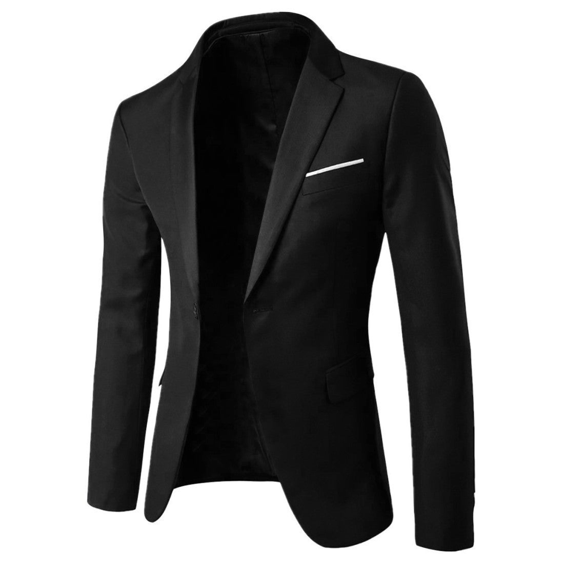 Blazer Slim Fit Col Cranté Monobouton