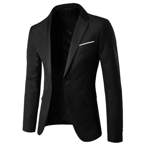 Blazer Slim Fit Col Cranté Monobouton