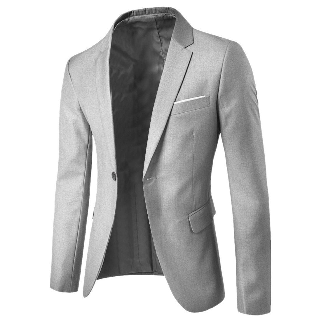 Blazer Slim Fit Col Cranté Monobouton