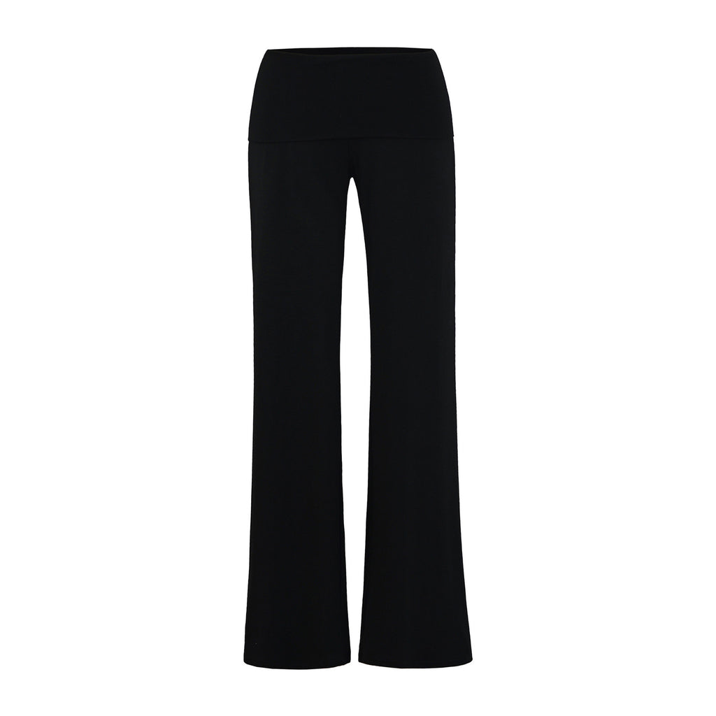 Pantalon Yoga Jambe Droite Taille Basse Ample