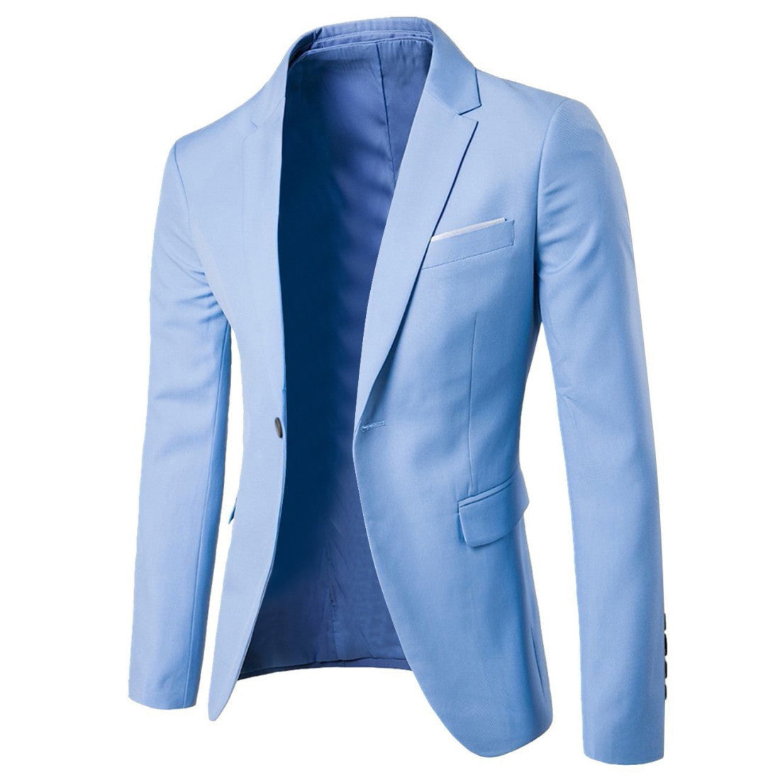 Blazer Slim Fit Col Cranté Monobouton