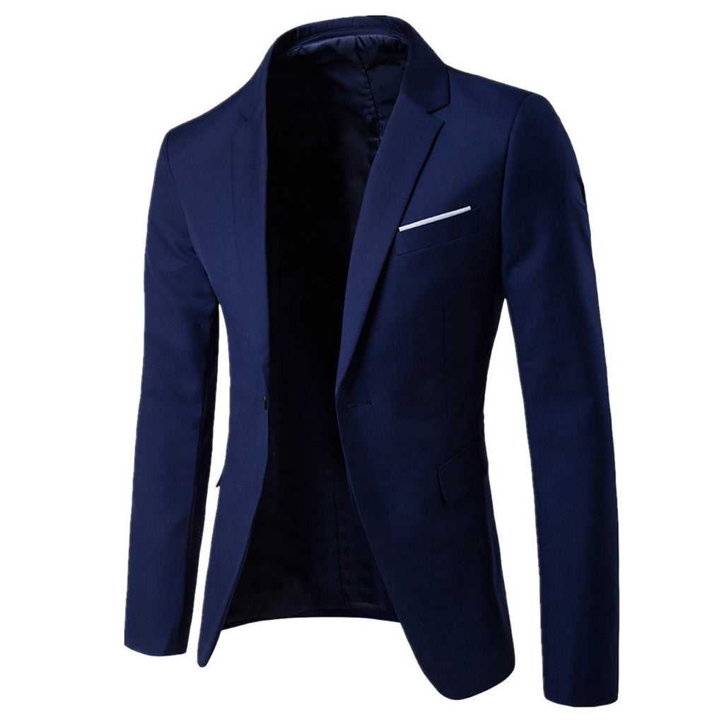 Blazer Slim Fit Col Cranté Monobouton