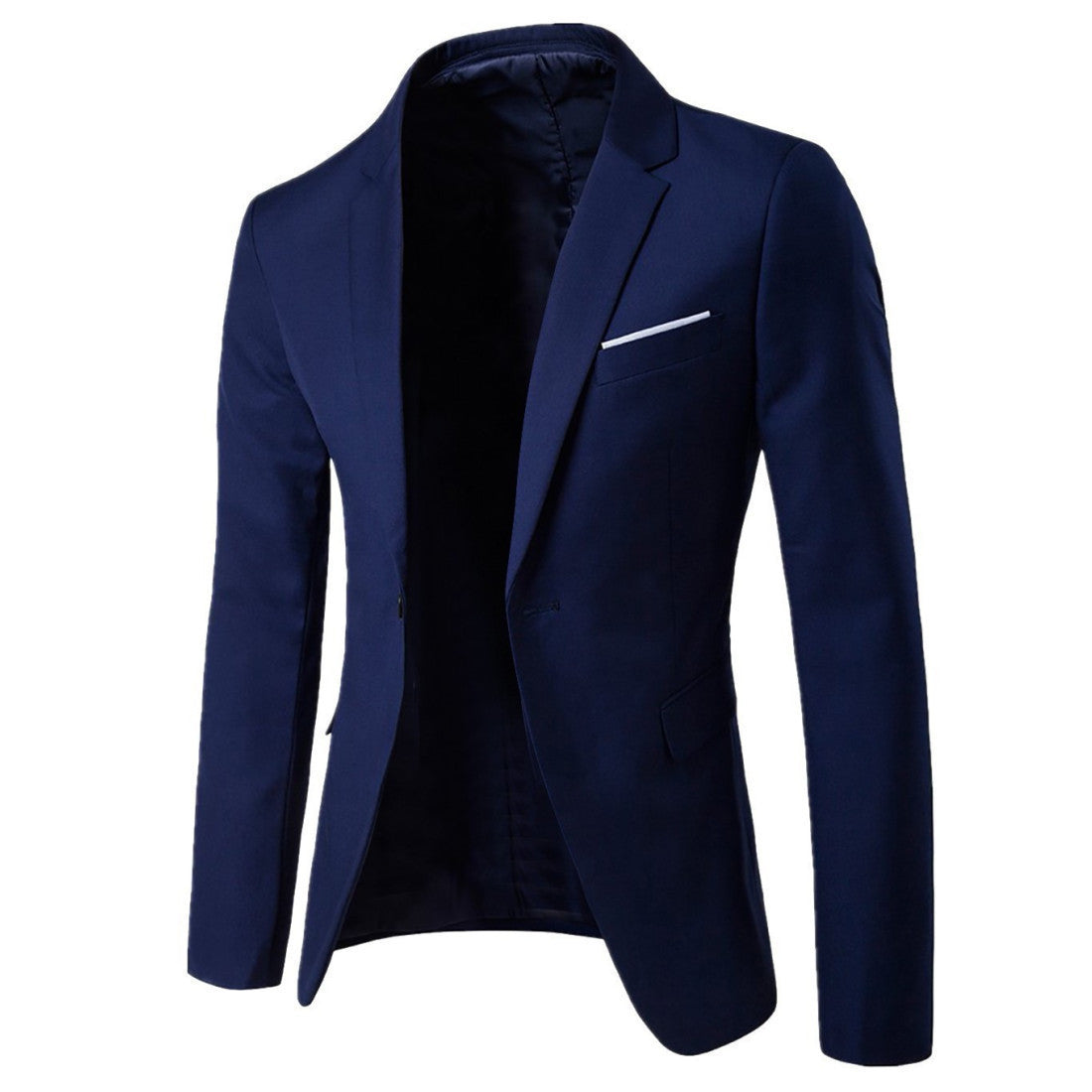 Blazer Slim Fit Col Cranté Monobouton
