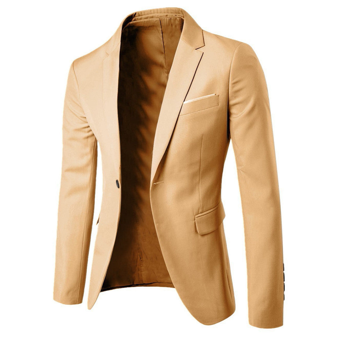 Blazer Slim Fit Col Cranté Monobouton