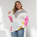 Women's Knit Sweater Plus Size Loose Casual Crewneck Sweater