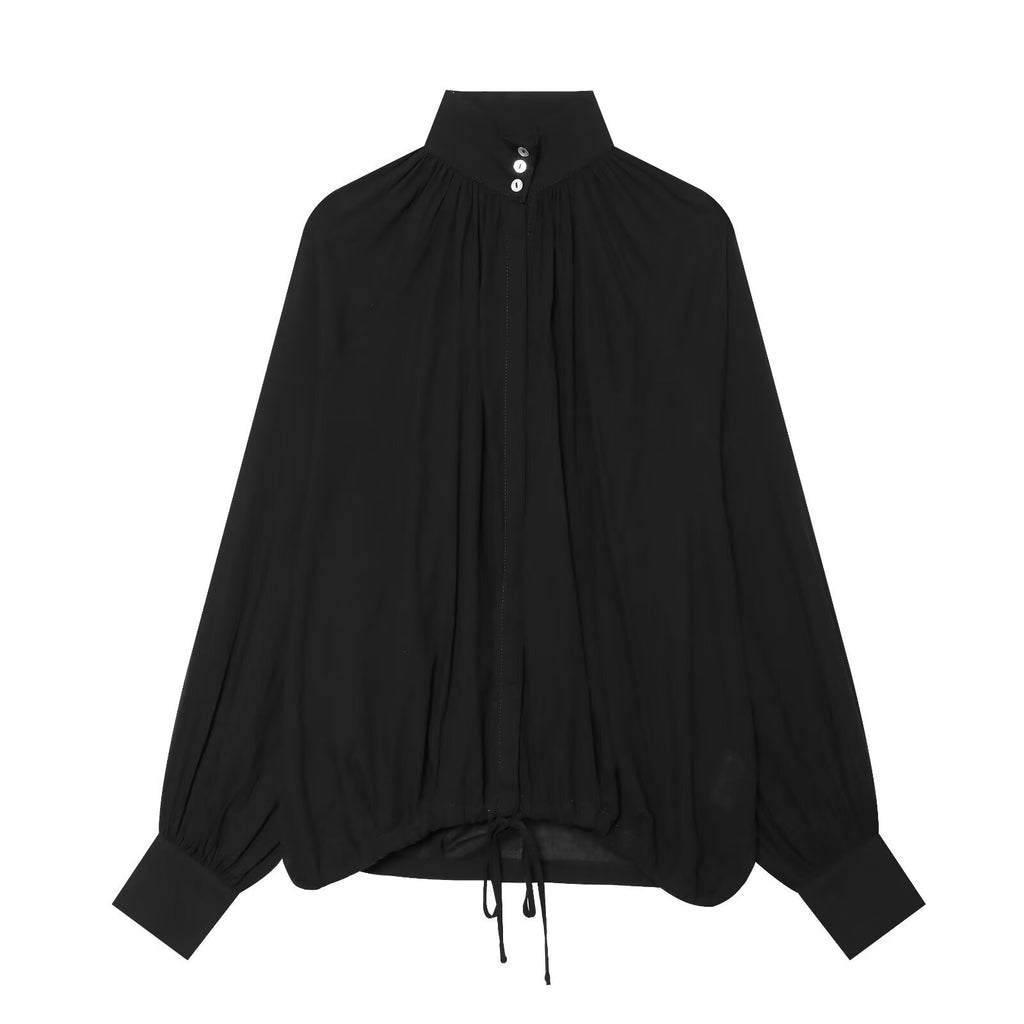 Commuting style simple and versatile high neck shirt