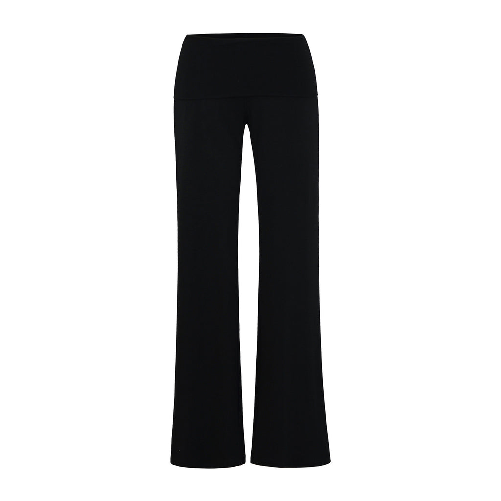 Pantalon Yoga Jambe Droite Taille Basse Ample