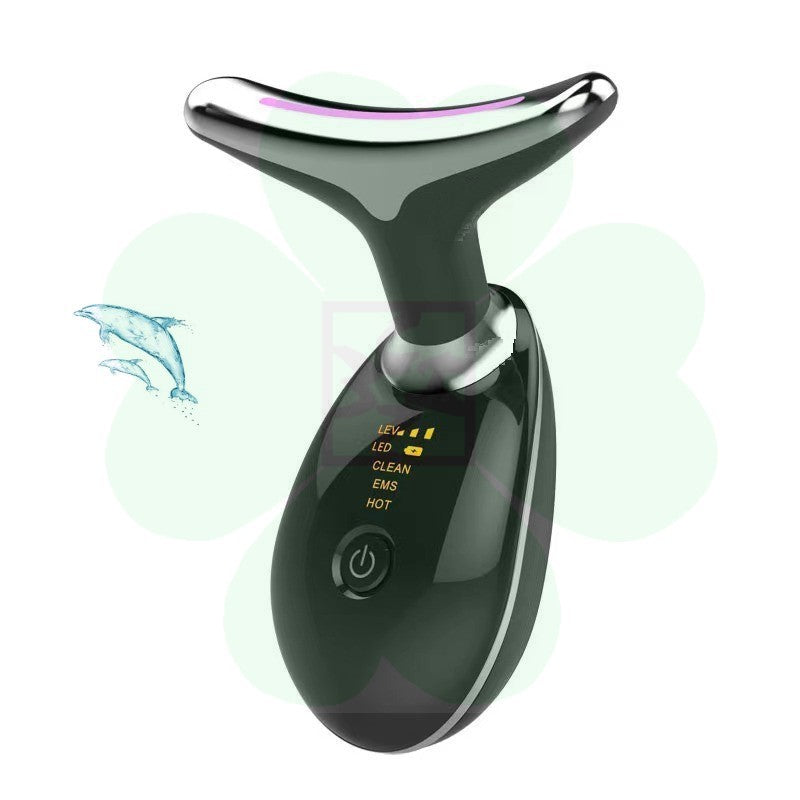 Neck beauty device vibration massage neck wrinkle device lifting neck and facial color light introduction beauty device