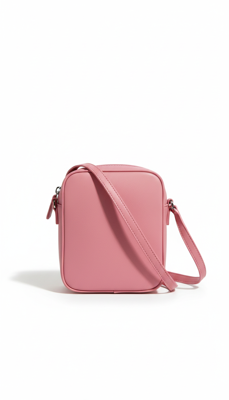 Sac bandoulière rose pop synthétique